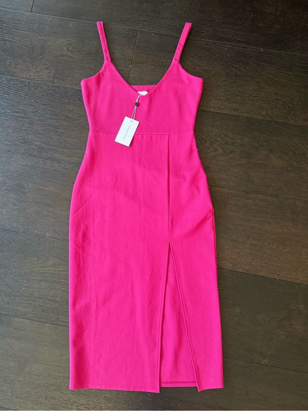 Lovers + Friends Lucie Midi Dress in Fuschia